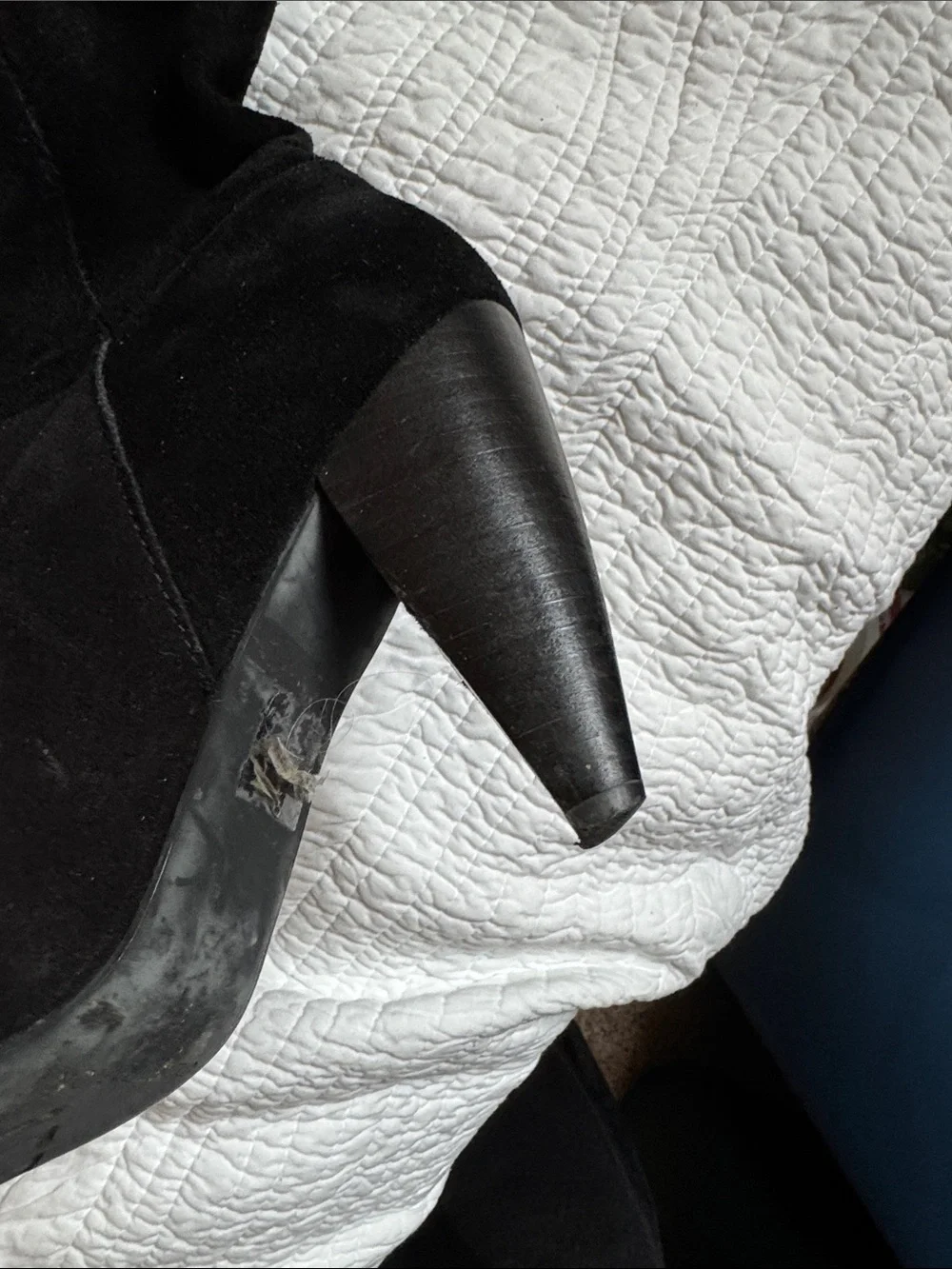 BCBGMaxAzria Black Suede Over-the-Knee Lace-Up Boots